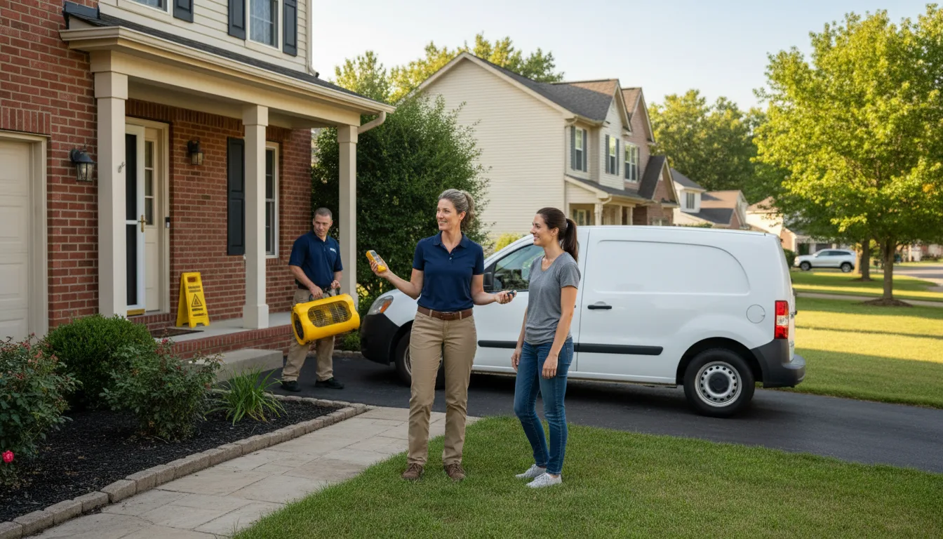 Residential water damage restoration in Nelson, PA